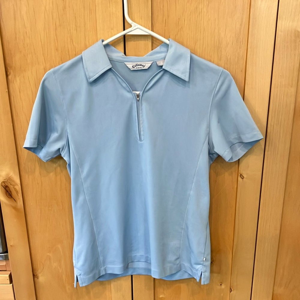 Womens Callaway Golf Polo Light Blue Medium w/ Collar